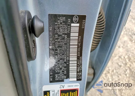 2011 Toyota Avalon Base z USA, uszkodzony, nr VIN 4T1BK3DB6BU393302